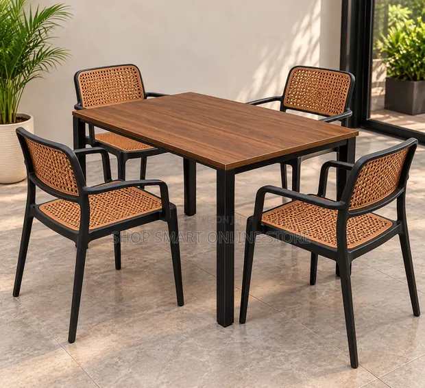 Dining Table and Chairs Set - Plastic - 1