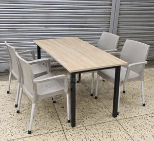 Interior/Exterior Dining Plastic Chairs and Table Set