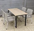 Interior/Exterior Dining Plastic Chairs and Table Set - 1