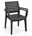 1 Pcs Black Framed Plastic Chairs - 2