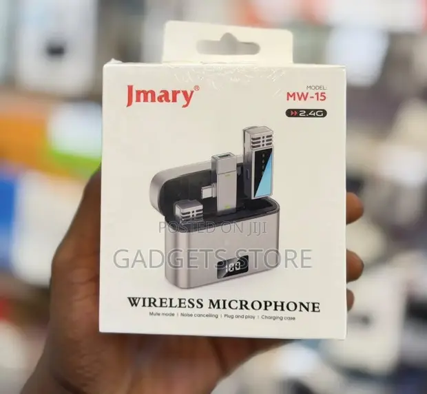 Jmary MW-15 2.4G Dual Wireless Lavalier Microphone System - 1