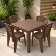 4 Seater Plastic Table and Chairs Set - 1