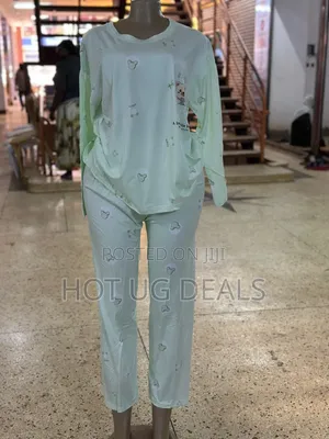Ladies' 2-Piece Sleepwear Set - Multi Color Heart Print