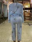 Ladies' 2-Piece Sleepwear Set - Multi Color Heart Print - 3
