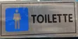 Blue Men's Toilet Sign - Self-Adhesive Silver Sticker - 1