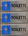 Blue Men's Toilet Sign - Self-Adhesive Silver Sticker - 2