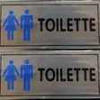 Man and Woman Washroom Toilet Sign - Blue - 1