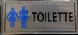 Man and Woman Washroom Toilet Sign - Blue - 2