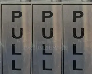 Pull Sign - Self Adhesive Silver