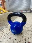8kg Blue Vinyl-Coated Kettlebell - 3