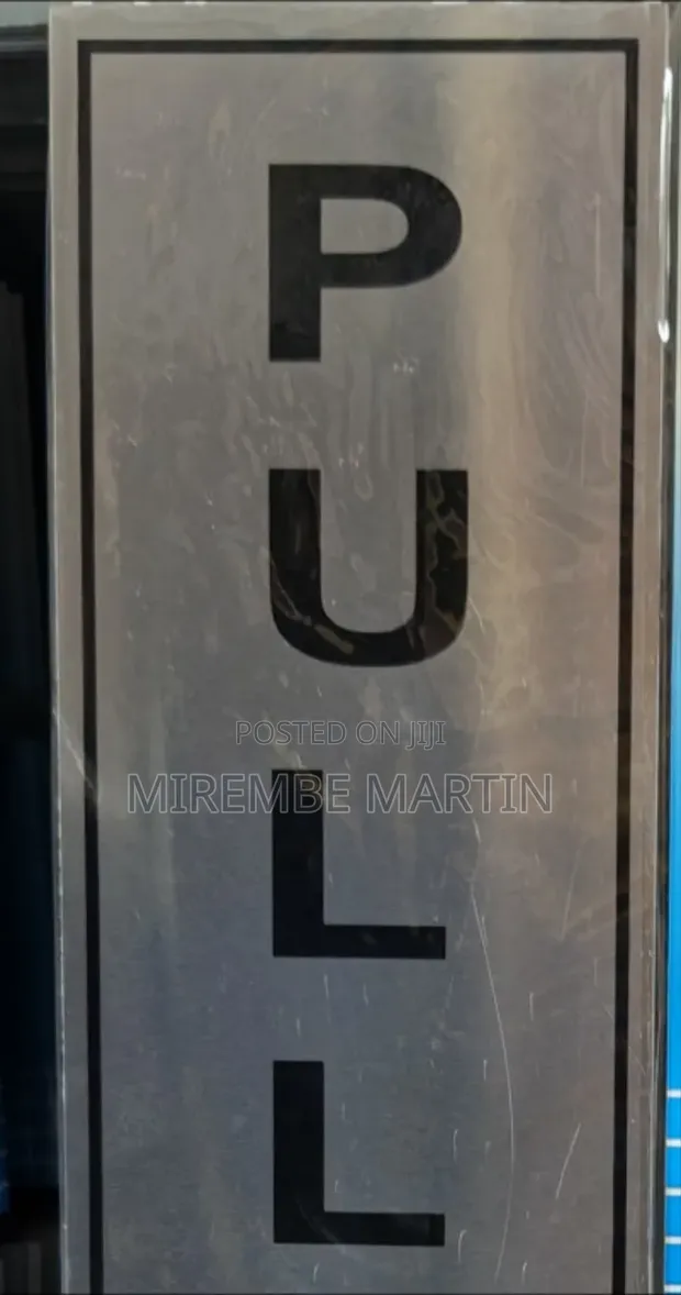Pull Sign - Self Adhesive Silver Card Sticker - 1
