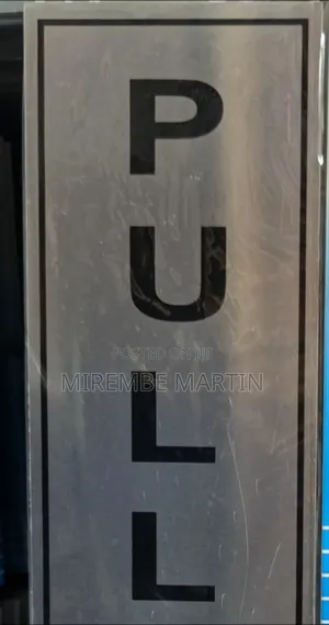 Pull Sign - Self Adhesive Silver Card Sticker