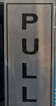Pull Sign - Self Adhesive Silver Card Sticker - 1