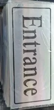 5 Pieces Silver Self-Adhesive Entrance Sign Stickers - 1