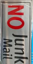 5 Pieces 'No Junk Mail' Self-Adhesive Signs - Silver - 1