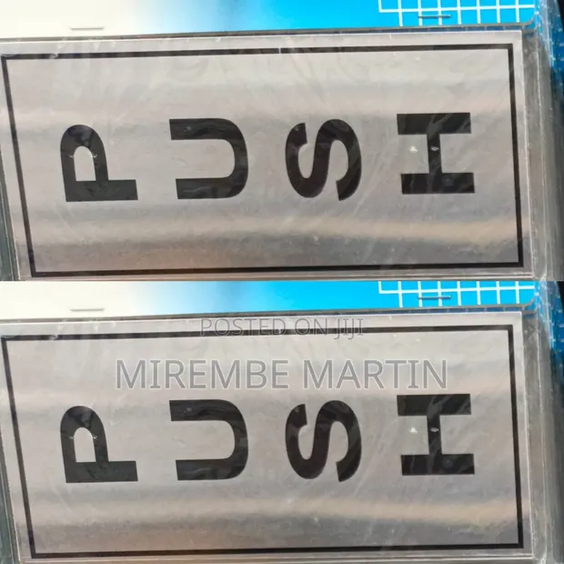 Push Sign - Self Adhesive Silver Card Sticker - 1