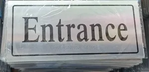 Self Adhesive Silver Entrance Sign