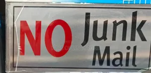 5 Pieces 'No Junk Mail' Self-Adhesive Signs