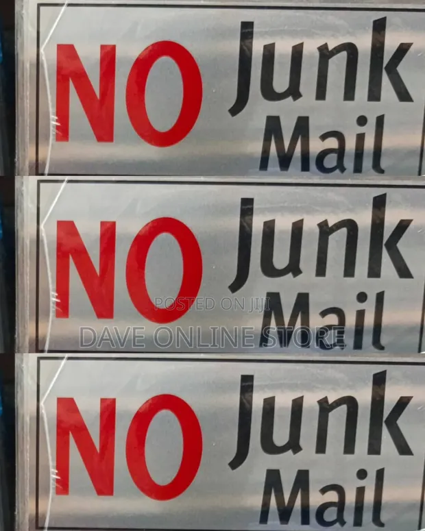 No Junk Mail Sign - Self-Adhesive Silver - 1