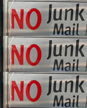 No Junk Mail Sign - Self-Adhesive Silver