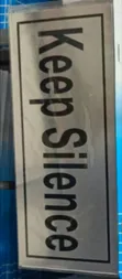 5 Pieces 'Keep Silence' Self-Adhesive Silver Signs - 1
