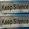 5 Pieces 'Keep Silence' Self-Adhesive Silver Signs - 2
