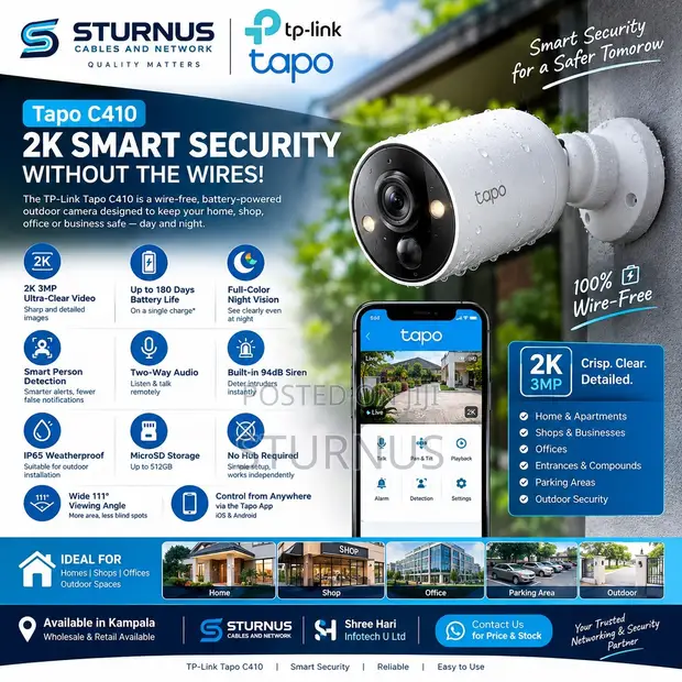 TP-Link Smart Wire-Free Indoor/Outdoor Security Camera - 1