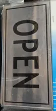 5 Pieces Silver Self-Adhesive 'Open' Door Signs - 1