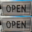5 Pieces Silver Self-Adhesive 'Open' Door Signs - 2