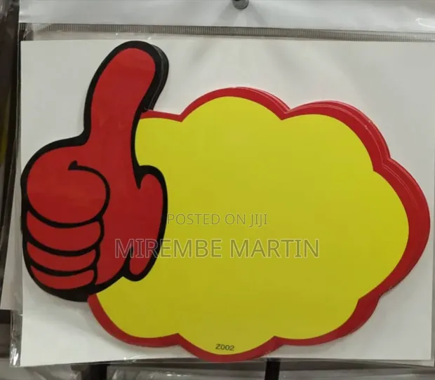 5 Pieces A4 Size Thumbs Up Price Tags (L) Sticker Signs - 1