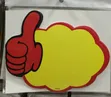 5 Pieces A4 Size Thumbs Up Price Tags (L) Sticker Signs - 1