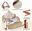 Luxury 2-in-1 Leather Garment Bag - 5
