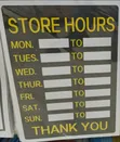 5 Pieces A4 Size Store Hours Stickers - 1