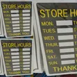 5 Pieces A4 Size Store Hours Stickers - 2