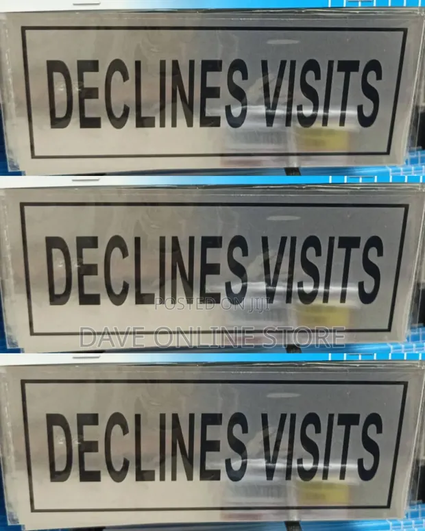 5 Pieces 'Declines Visits' Self-Adhesive Sign - 1