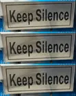 Keep Silence Sign - Self Adhesive Silver - 1