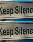 Keep Silence Sign - Self Adhesive Silver - 2