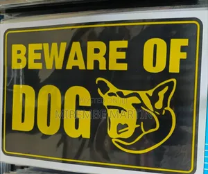 5 Pieces A4 Size Beware of Dog Sticker Sign