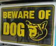 5 Pieces A4 Size Beware of Dog Sticker Sign - 1