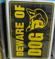 5 Pieces A4 Size Beware of Dog Sticker Sign - 2