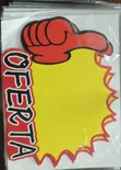 5 Pieces OFERTA Yellow and Red Thumbs Up Sales Tags - 1