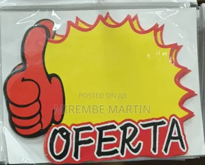5 Pieces OFERTA Yellow and Red Thumbs Up Sales Tags