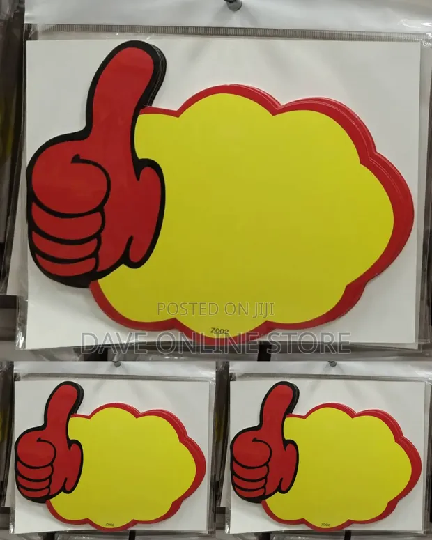 5 Pieces A4 Thumbs Up Pop Price Tags Sticker Signs - 1