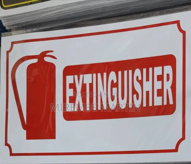 5 Pieces A4 Fire Extinguisher Location Sticker Sign - 1
