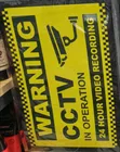 5 Pieces A4 Warning CCTV in Operation Security Surveillance Stickers - 2