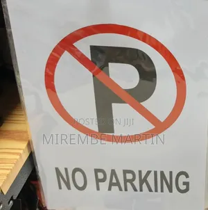 5 Pieces A4 No Parking Sign Outdoor Warning Boards