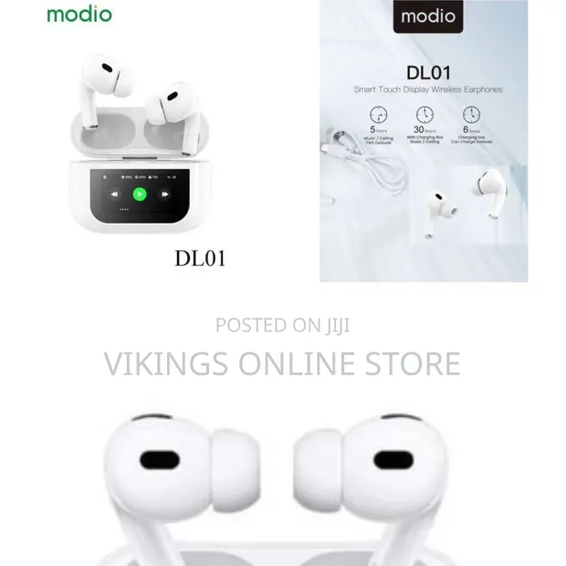 Modio DL01 True Wireless Earphones with Smart Touch Display - 1