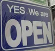5 Pieces A4 Size 'Yes We Are Open' Sign Stickers - 1
