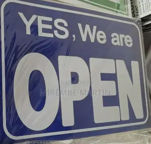 5 Pieces A4 Size 'Yes We Are Open' Sign Stickers