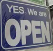 5 Pieces A4 Size 'Yes We Are Open' Sign Stickers - 2